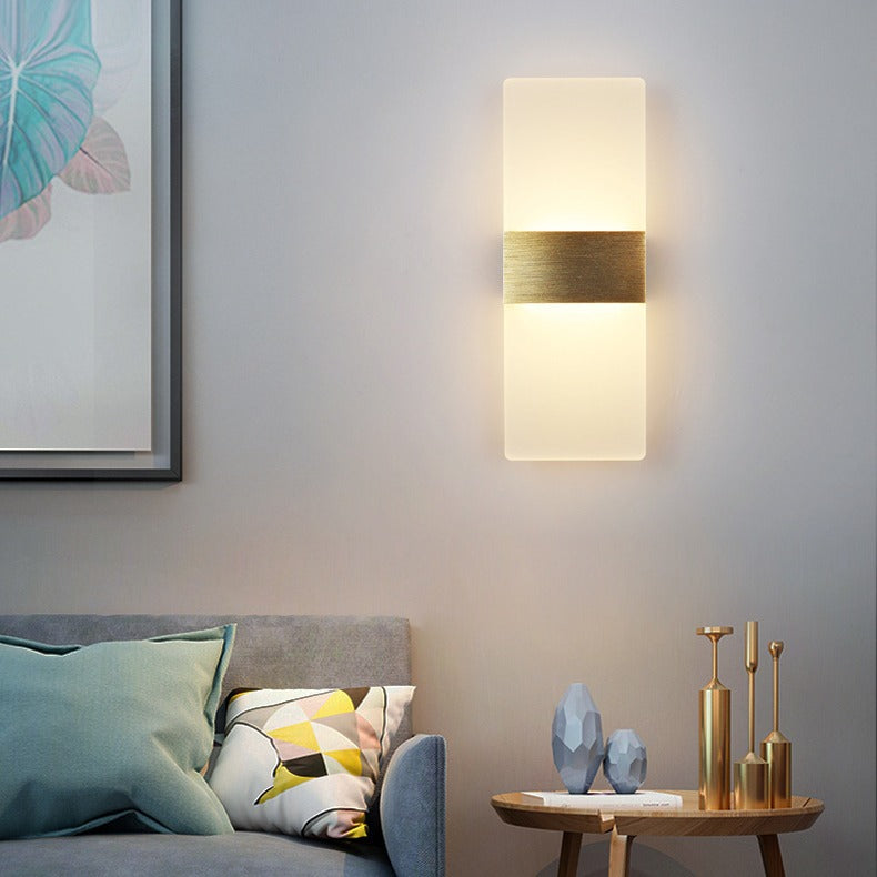 Acrylic LED Wall Lamp Modern Rectangular Lighting