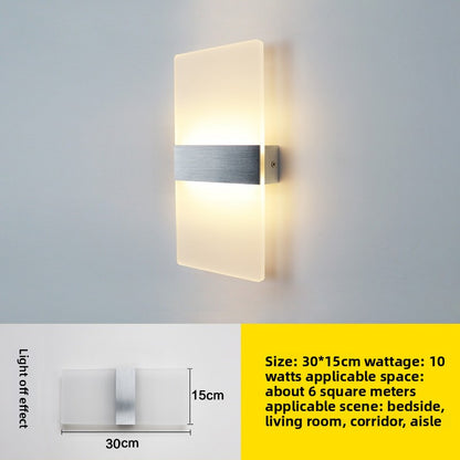 Acrylic LED Wall Lamp Modern Rectangular Lighting