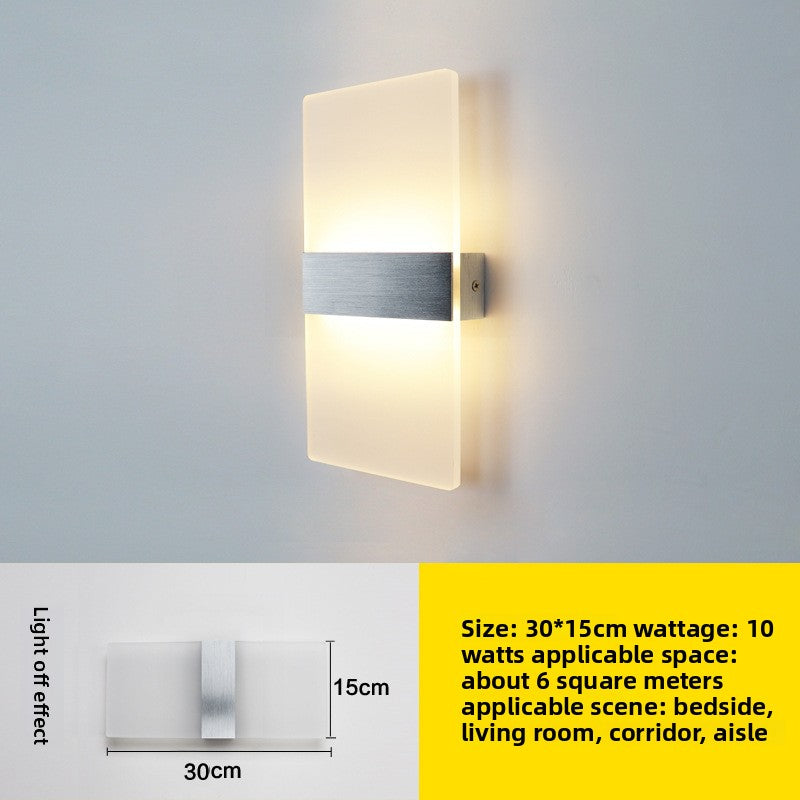 Acrylic LED Wall Lamp Modern Rectangular Lighting