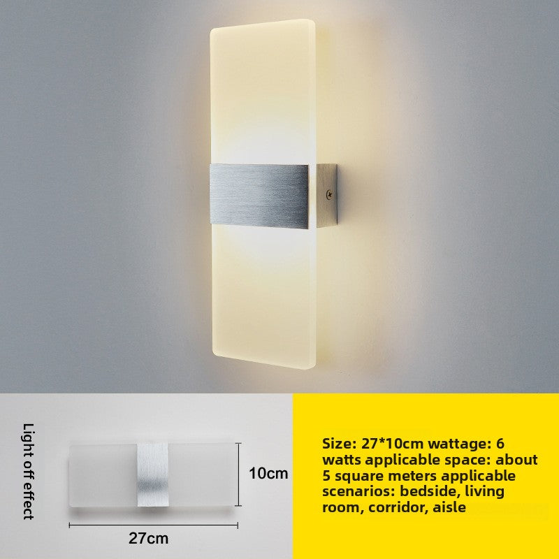 Acrylic LED Wall Lamp Modern Rectangular Lighting