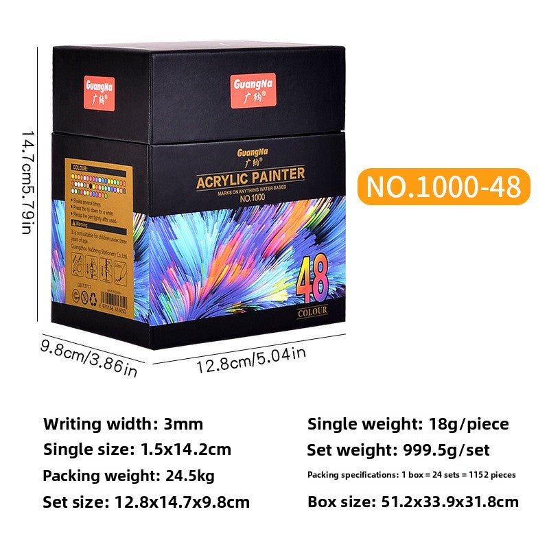 Acrylic marker for water-soluble coloring