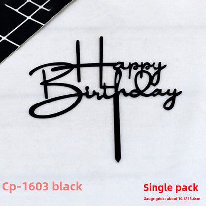 Acrylic Mirror Cake Topper Insert Card