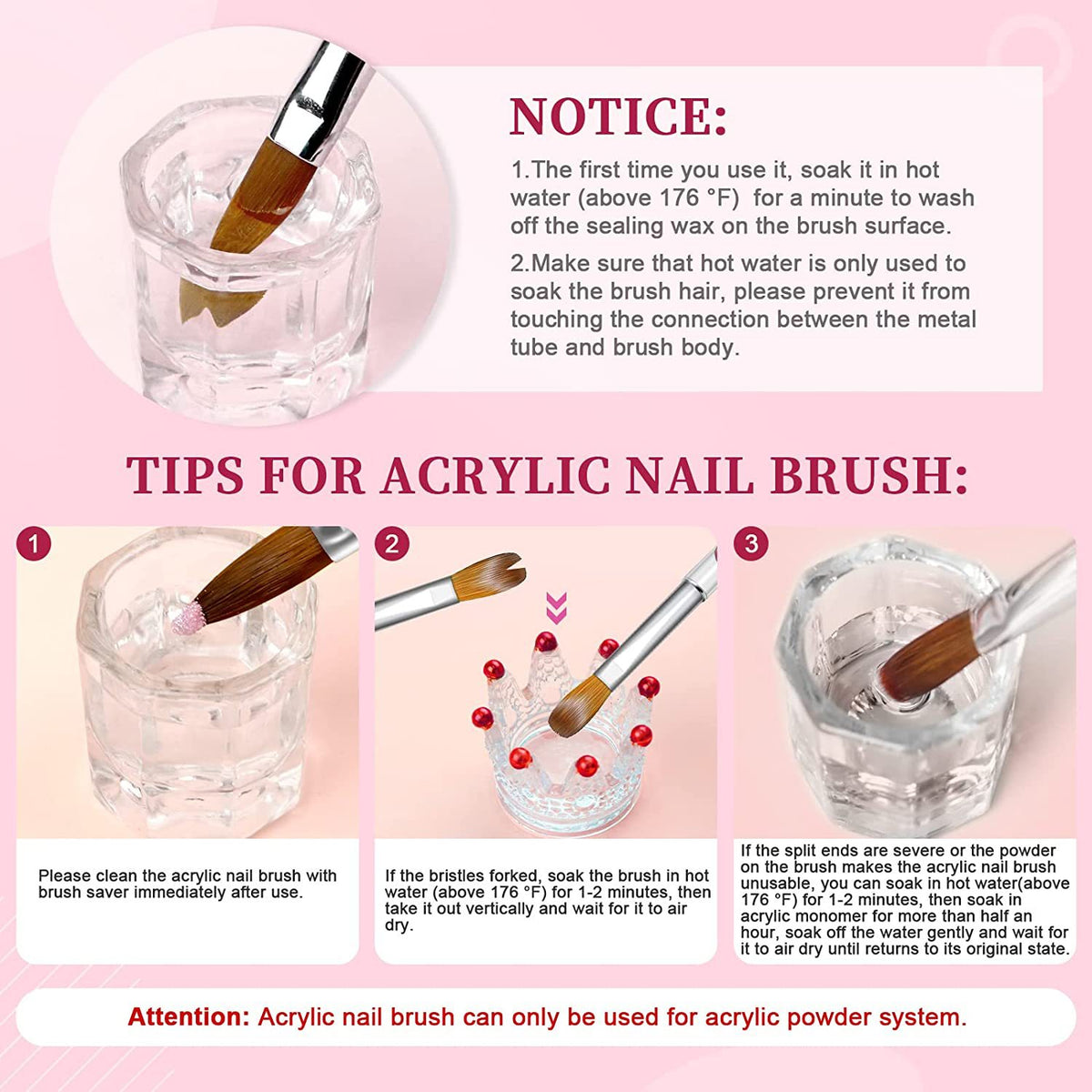 Acrylic nail brush