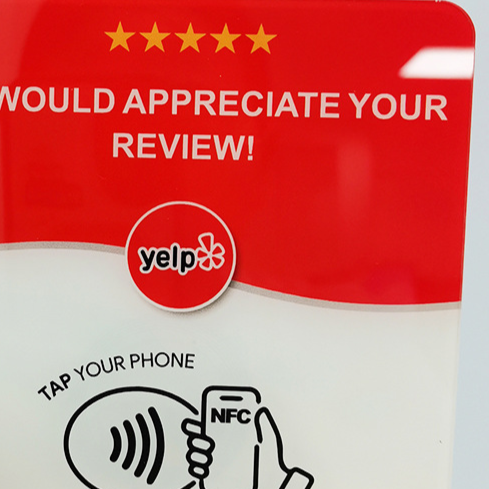 Acrylic NFC Review Table Card