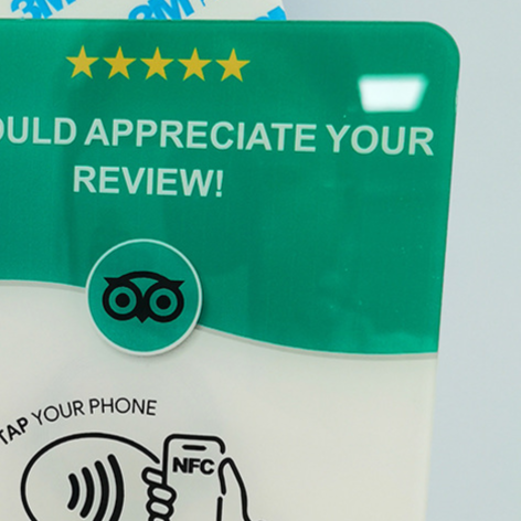 Acrylic NFC Review Table Card