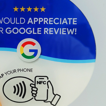 Acrylic NFC Review Table Card