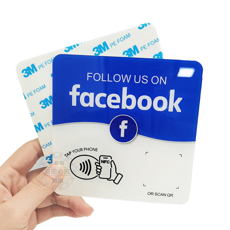 Acrylic NFC Sticker Card for Social Media and Ordering