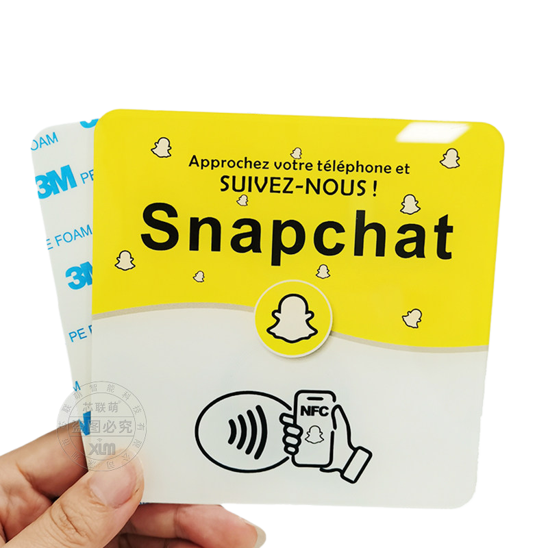Acrylic NFC Sticker Card for Social Media and Ordering