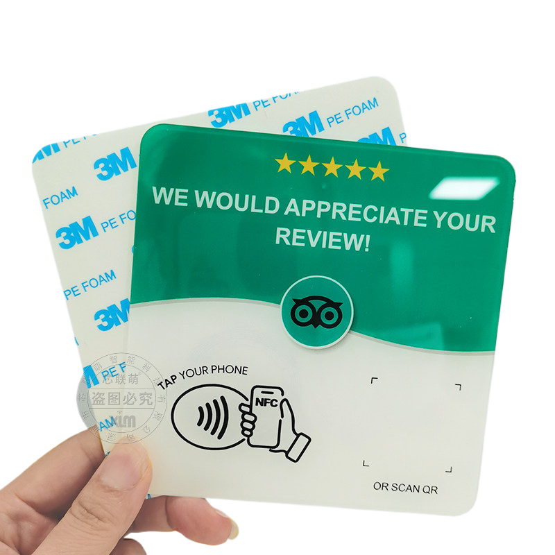 Acrylic NFC Sticker Card for Social Media and Ordering
