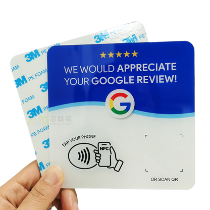 Acrylic NFC Sticker Card for Social Media and Ordering