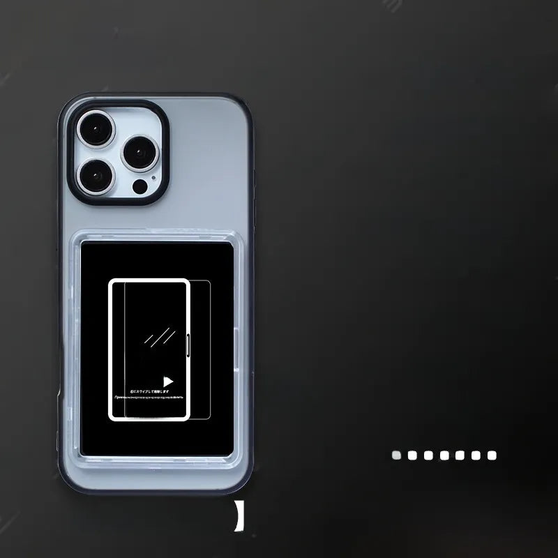 Acrylic Phone Case with Card Holder for iPhone Series