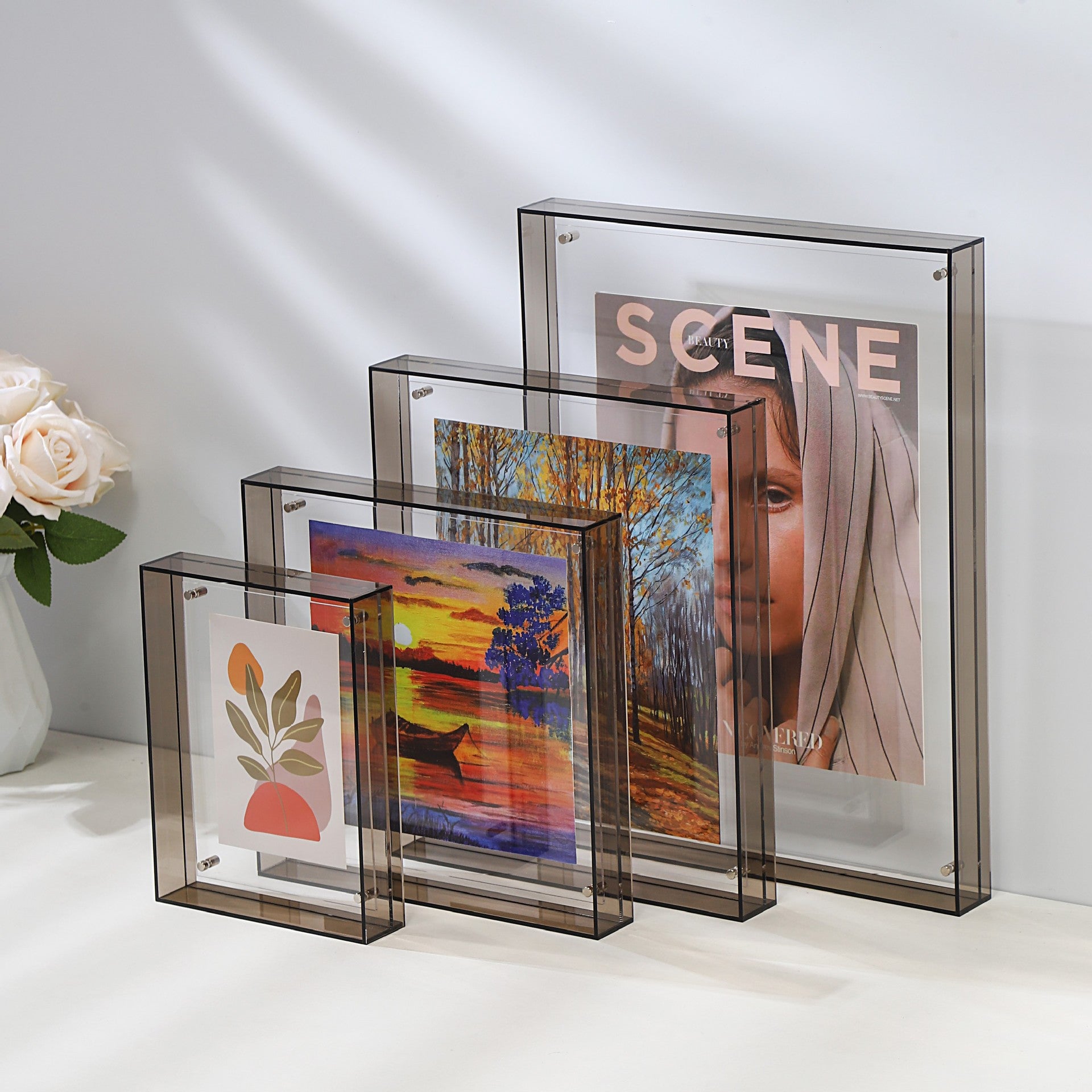 Acrylic photo frame display stand