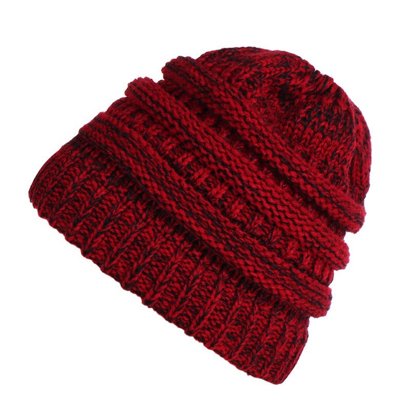 Acrylic Ponytail Knitted Beanie