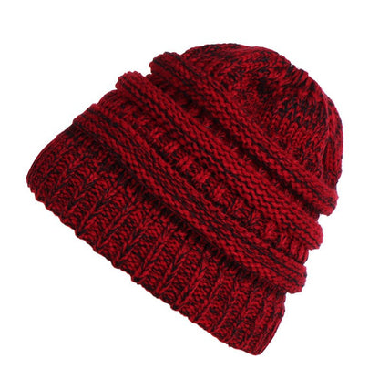 Acrylic Ponytail Knitted Beanie