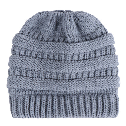 Acrylic Ponytail Knitted Beanie
