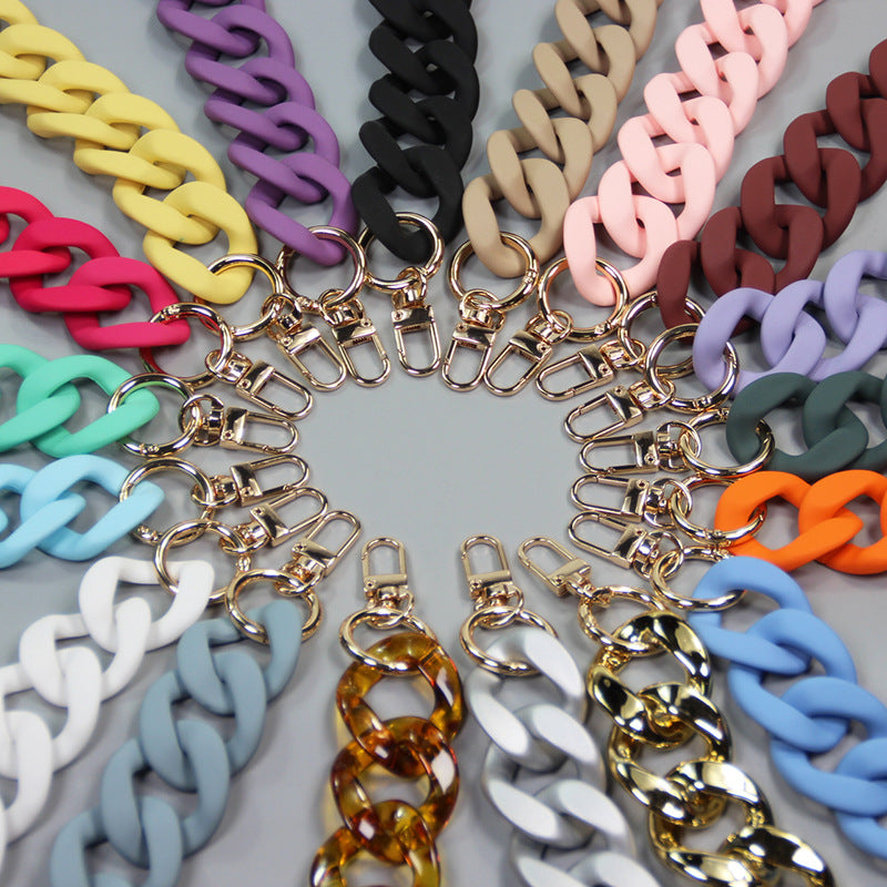 Acrylic Resin Handbag Chain in Multiple Colors and Lengths