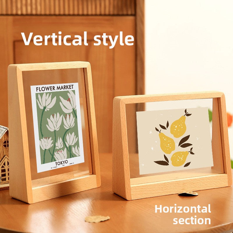 Acrylic Solid Wood Photo Frame Table Decor