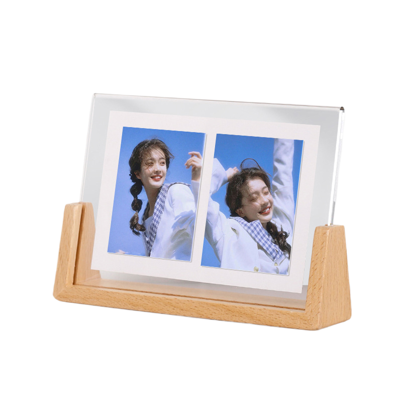 Acrylic Solid Wood Photo Frame Table Decor