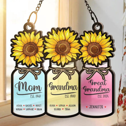 Acrylic Sunflower Hanging Ornament
