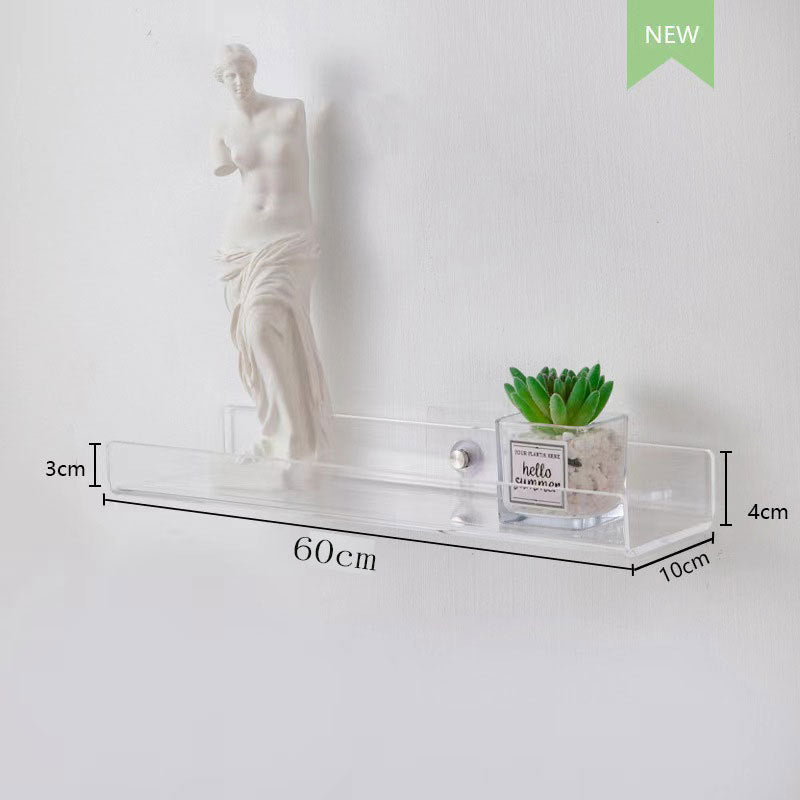 Acrylic wall-mounted storage rack