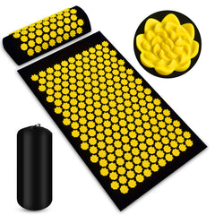 Black Fabric Yellow Button