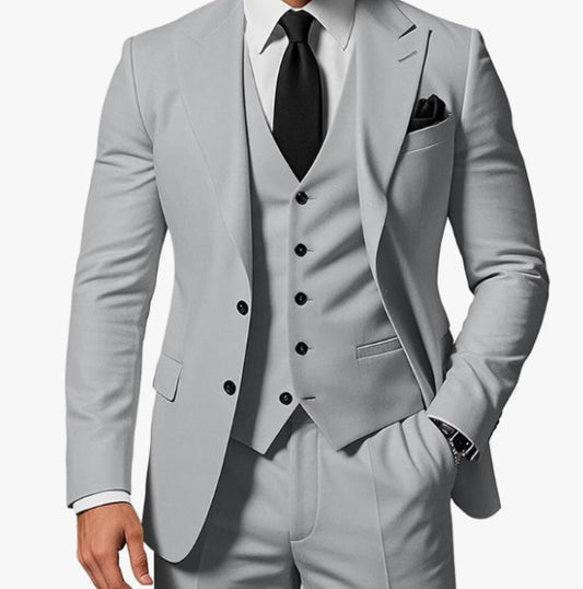 New Men’s Three-piece Business Suit – Elegant & Professional