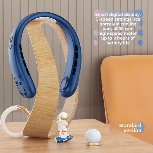 Portable Bladeless Neck Fan with USB Charging and Airflow