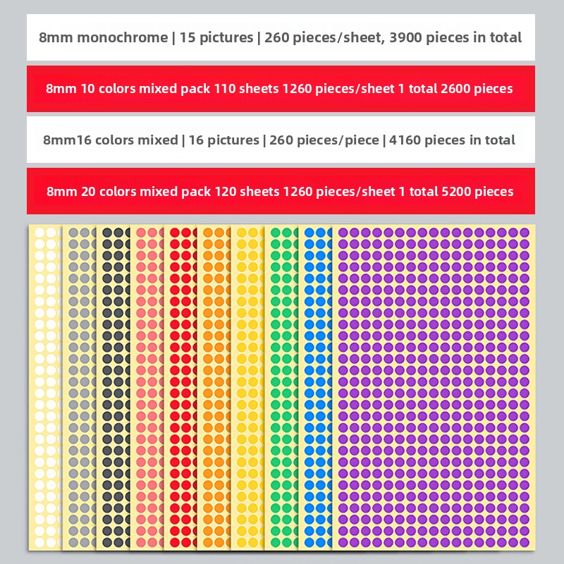 Adhesive dot stickers