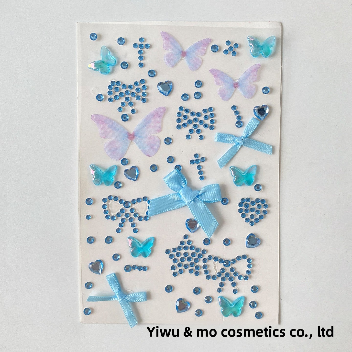 Adhesive Face Stickers with Butterfly and Bow Design