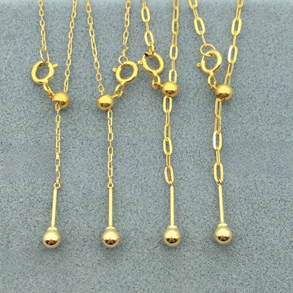 Adjustable 18K Gold Chain Bracelet and Necklace