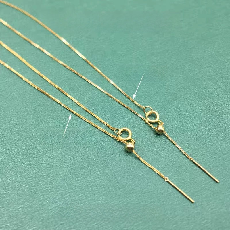 Adjustable 18K Gold Chain Bracelet