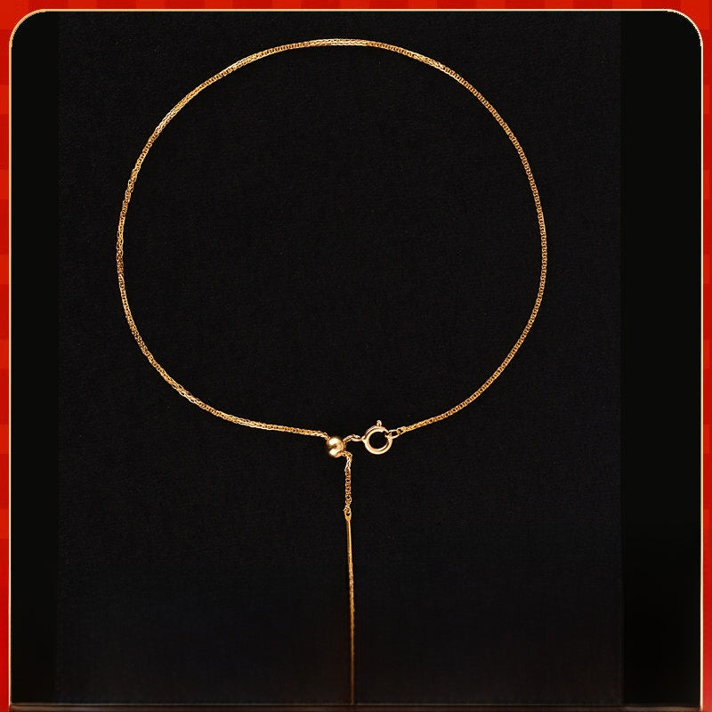 Adjustable 18K Gold Chain Bracelet