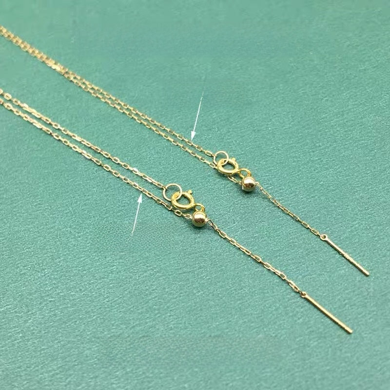 Adjustable 18K Gold Chain Bracelet