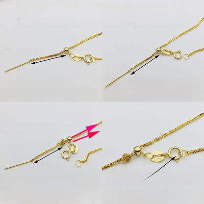 Adjustable 18K Gold Chain Bracelet