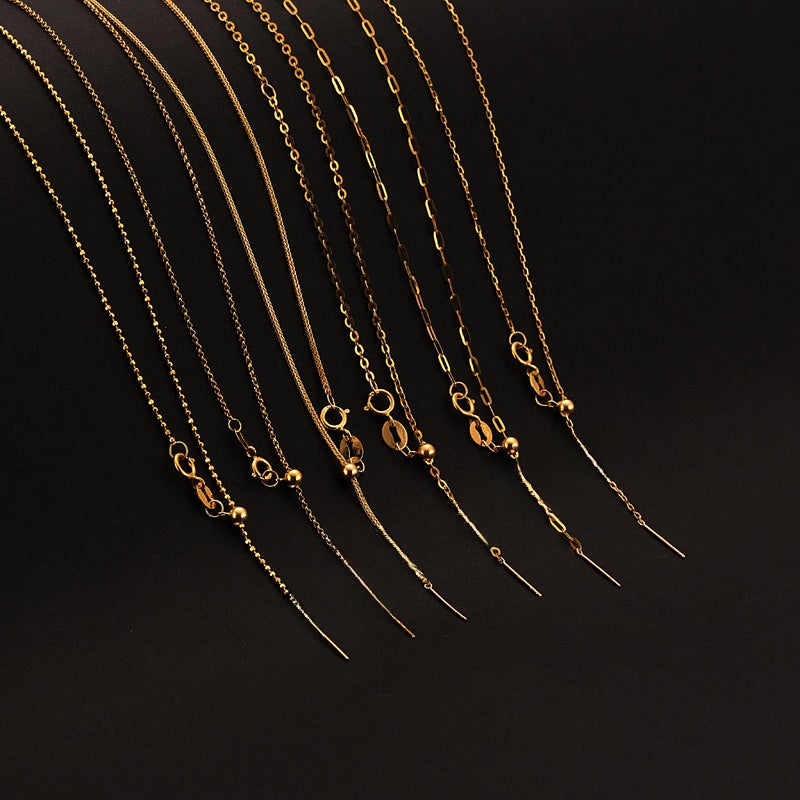 Adjustable 18K Gold Chain Bracelet