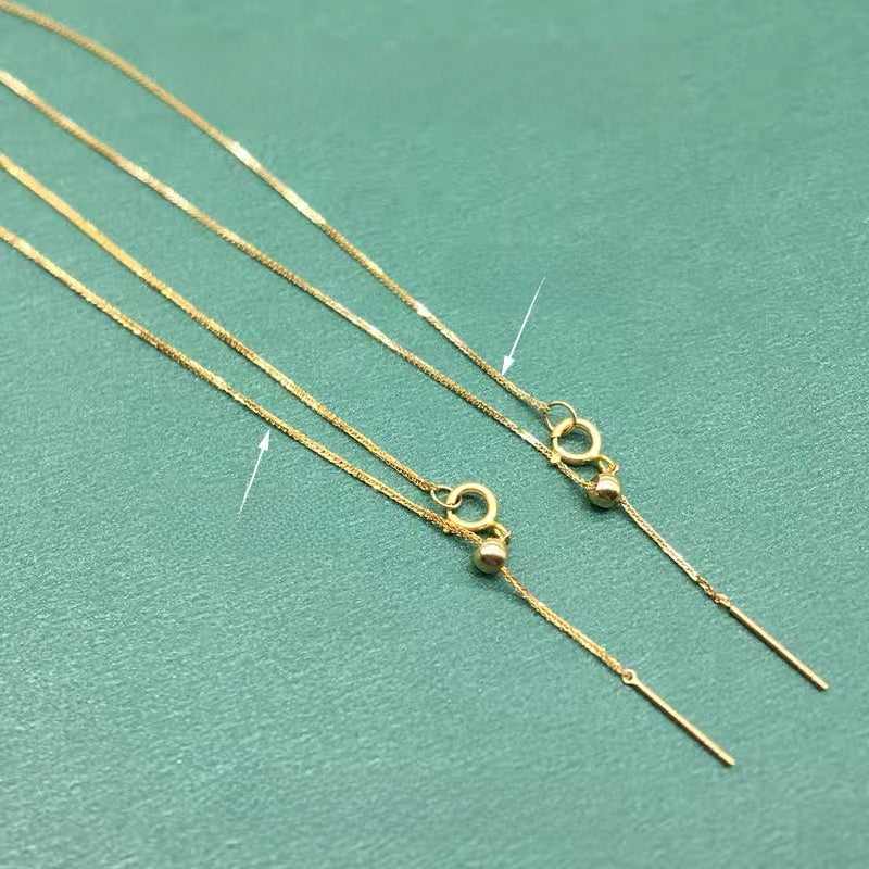 Adjustable 18K Gold Chain Bracelet