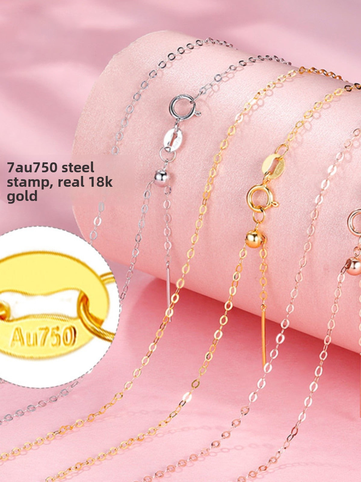 Adjustable 18K Gold Necklace Chain