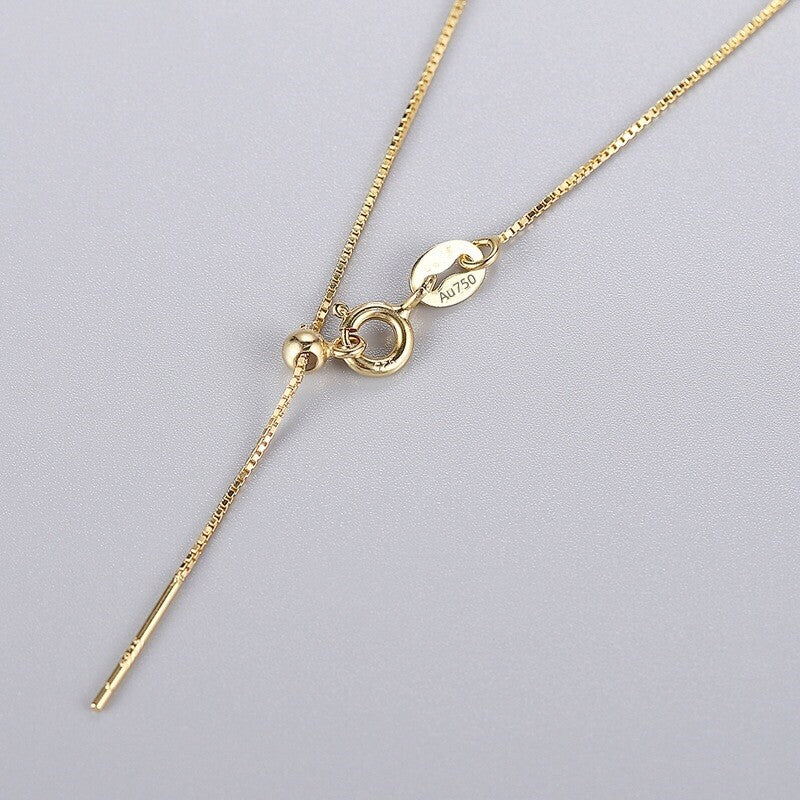 Adjustable 18K Gold Necklace Chain