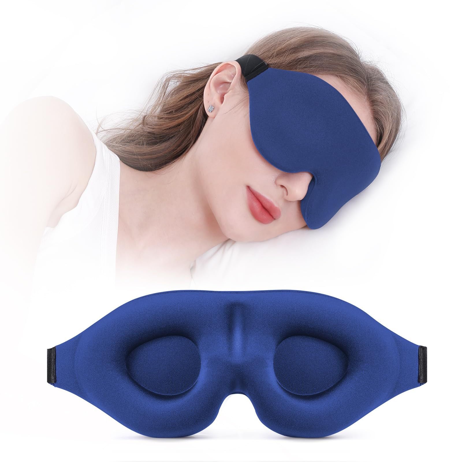 Adjustable 3D Contoured Sleep Eye Mask