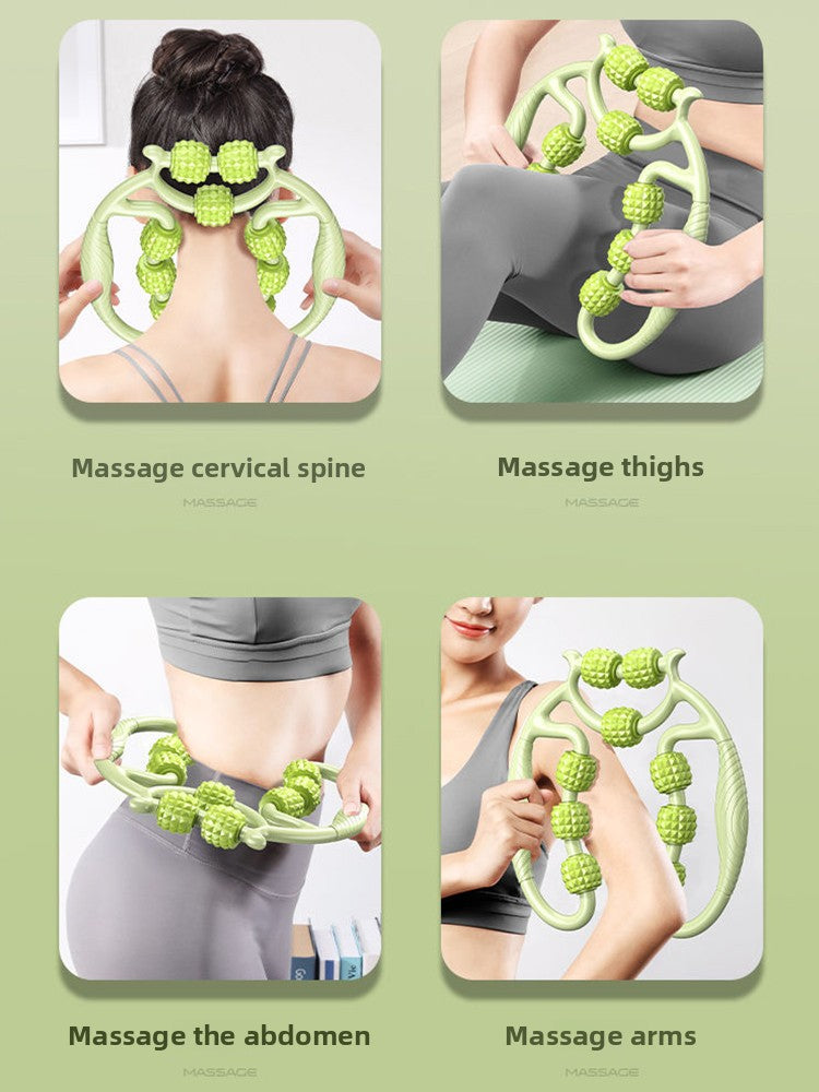 Adjustable 9-Wheel Leg Massager