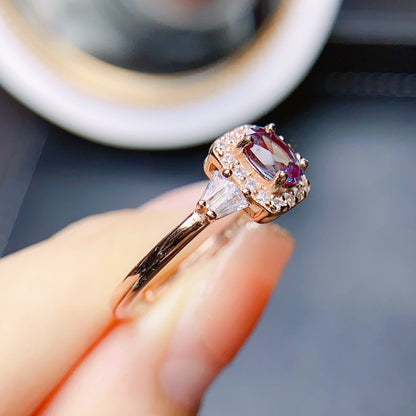 Adjustable Alexandrite Silver Ring