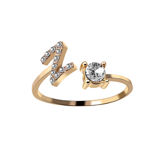 Adjustable Alphabet Open Ring for Women