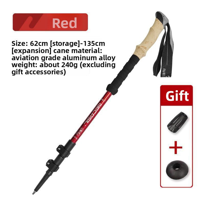 Adjustable Aluminum Trekking Pole with EVA Cork Handle