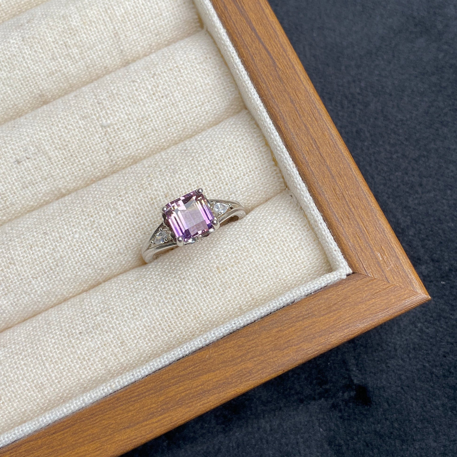 Adjustable Amethyst Ring in Sterling
