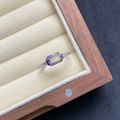 Adjustable Amethyst Ring in Sterling