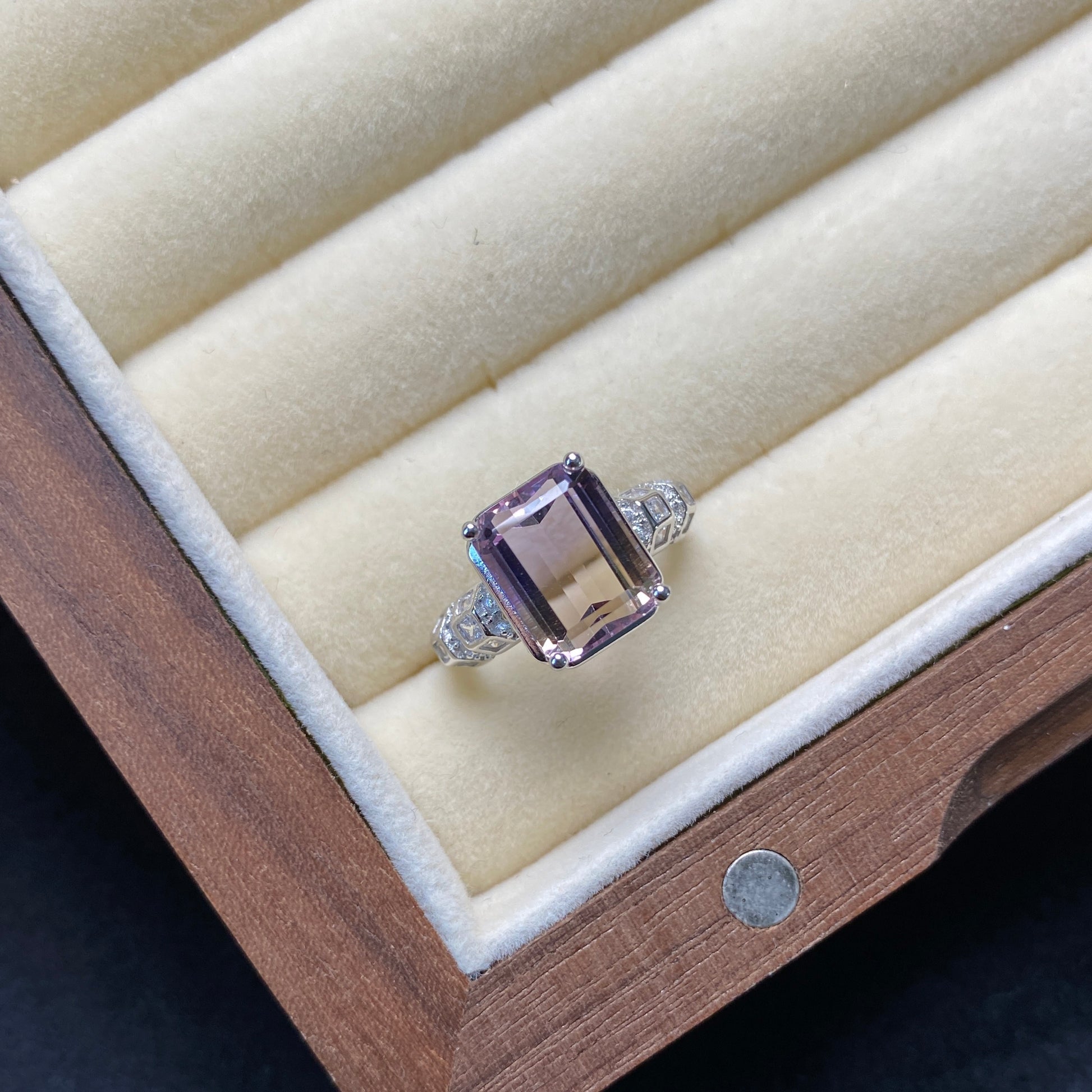 Adjustable Amethyst Ring in Sterling