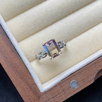 Adjustable Amethyst Ring in Sterling