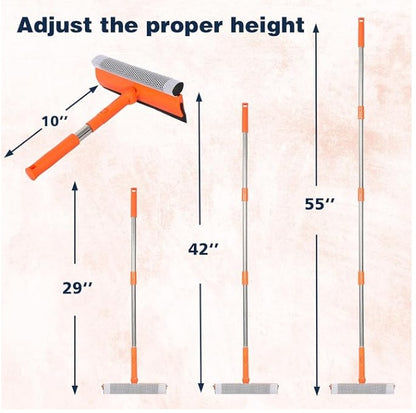 Adjustable and Connectable Window Cleaning Squeegee