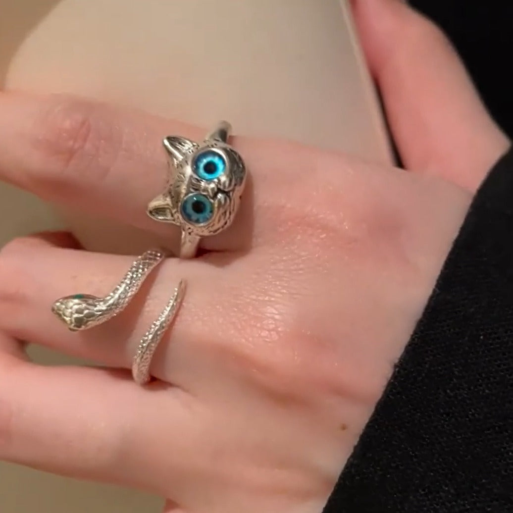 Adjustable Animal Design Open Finger Ring