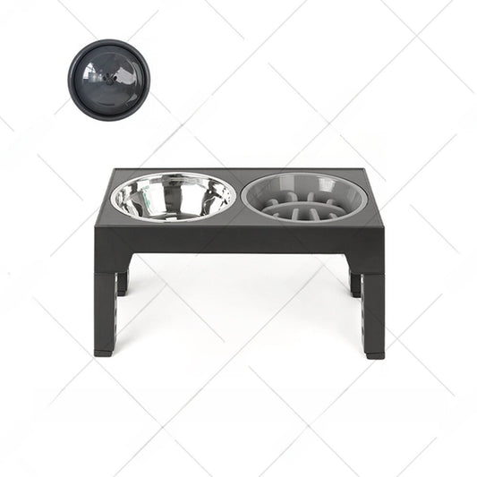 Adjustable Anti-Spill Pet Dog Bowl Stainless Steel Elevated Feeder